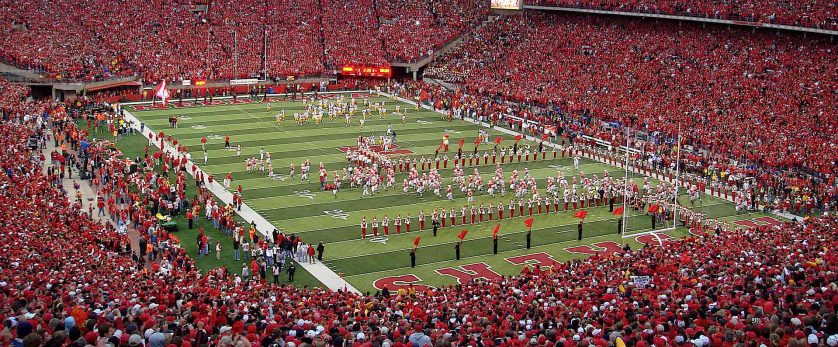 University of Nebraska football game at Memorial Stadium in Lincoln Nebraska