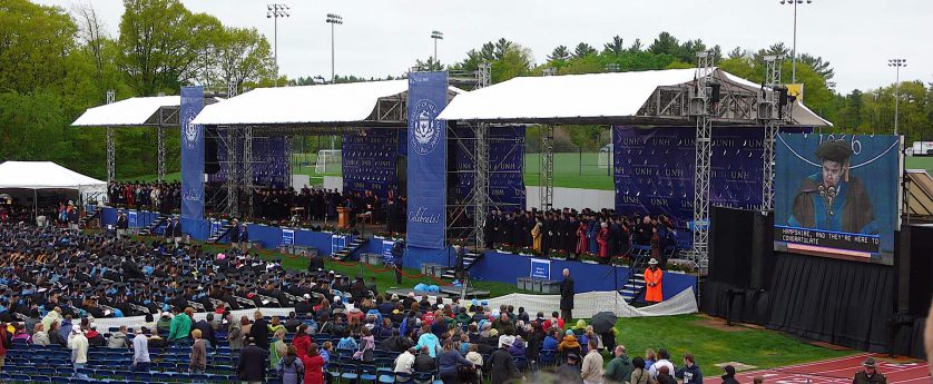 Commencement ceremonies at the University of New Hampshire