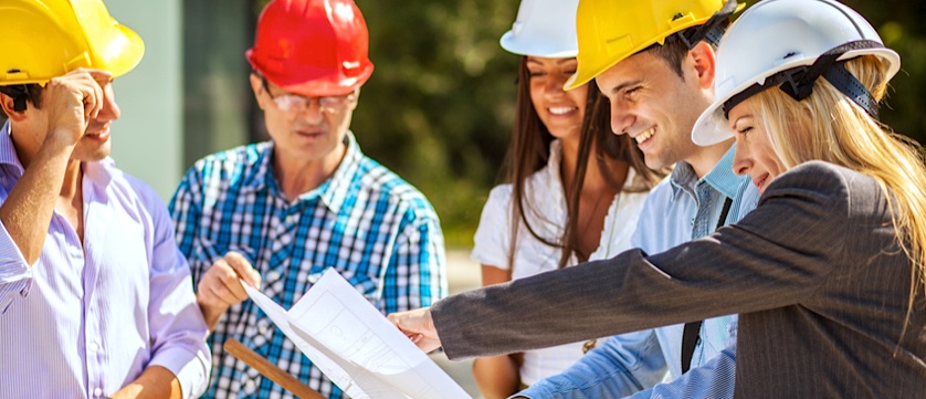 engineers on worksite