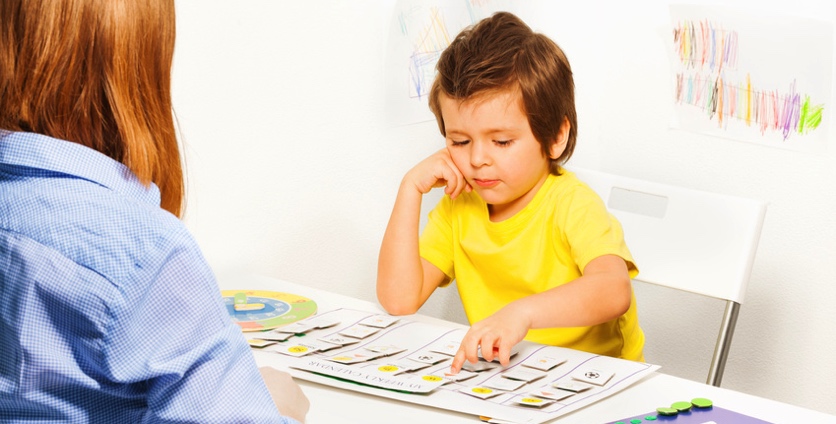 child and therapist in ABA therapy