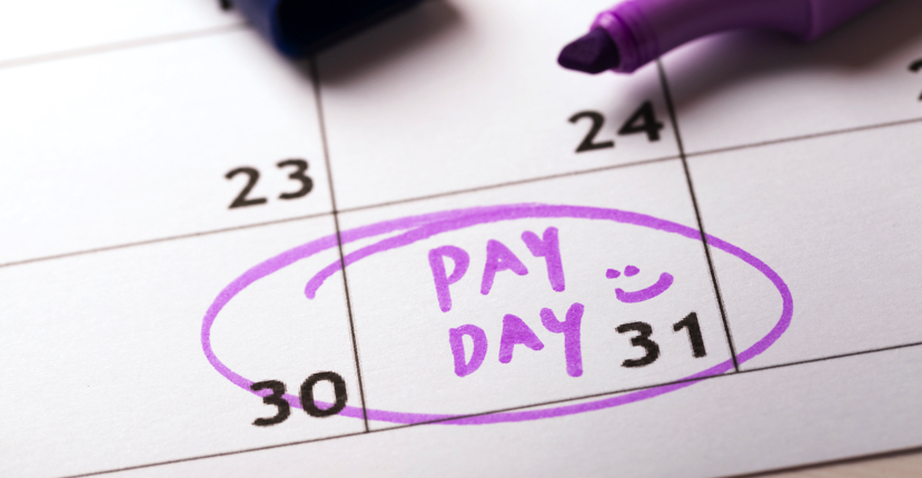 pay day on the calendar